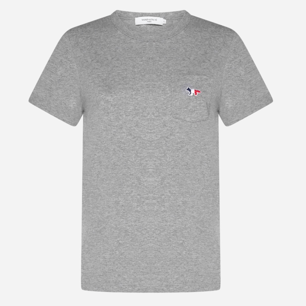 MAISON KITSUNÉ Gray Tricolor Fox T-Shirt